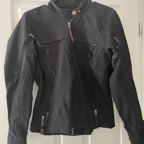 Harley-Davidson Black Utility Jacket with Stand-Up Collar and Durable Design - Picture 1 of 3